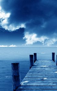 Preview wallpaper sea, pier, beautiful, sky, summer