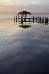 Preview wallpaper sea, pier, pilings, horizon