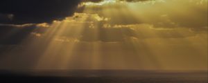 Preview wallpaper sea, rays, sky, clouds