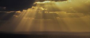 Preview wallpaper sea, rays, sky, clouds