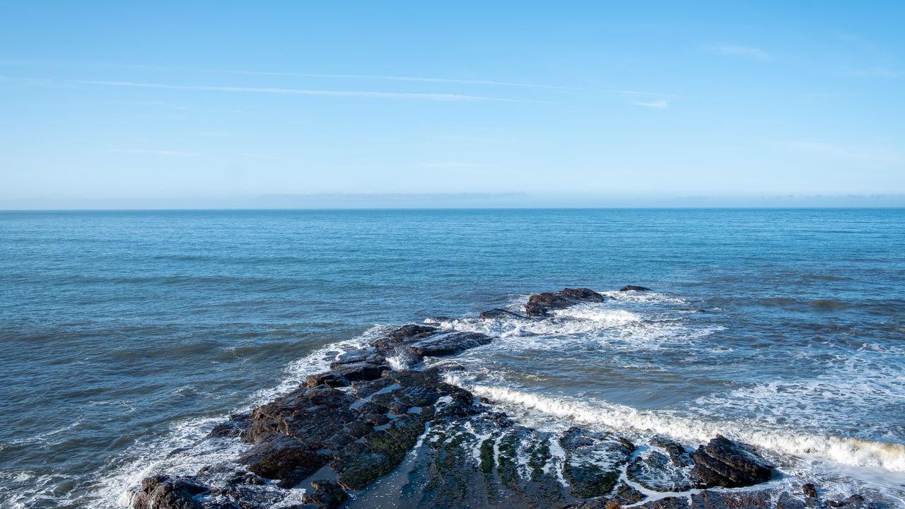 Wallpaper sea, reef, foam, nature