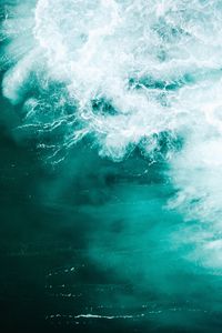 Preview wallpaper sea, reef, waves, surface, aerial view