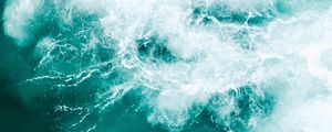 Preview wallpaper sea, reef, waves, surface, aerial view