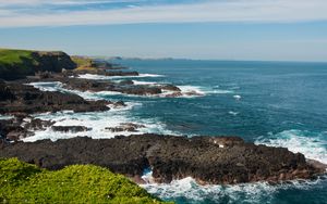 Preview wallpaper sea, reefs, stones, landscape