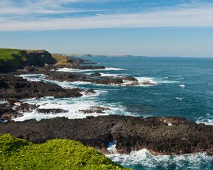 Preview wallpaper sea, reefs, stones, landscape