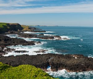 Preview wallpaper sea, reefs, stones, landscape