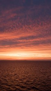 Preview wallpaper sea, ripples, horizon, sky, sunset