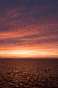 Preview wallpaper sea, ripples, horizon, sky, sunset