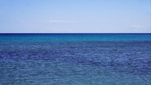 Preview wallpaper sea, ripples, horizon, sky, blue