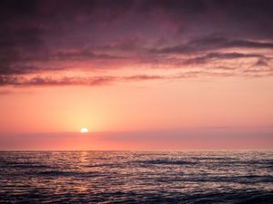 Preview wallpaper sea, ripples, landscape, horizon