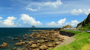 Preview wallpaper sea, rock, stones, coast, nature
