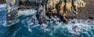 Preview wallpaper sea, rock, stones, lighthouse, nature