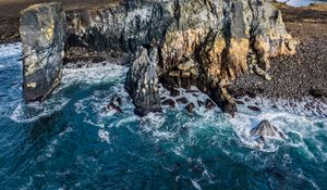 Preview wallpaper sea, rock, stones, lighthouse, nature