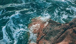 Preview wallpaper sea, rock, waves, water, stone