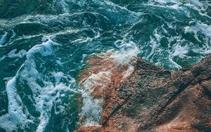 Preview wallpaper sea, rock, waves, water, stone