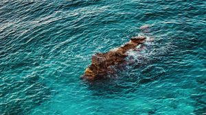 Preview wallpaper sea, rocks, aerial view, water, coast