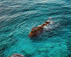 Preview wallpaper sea, rocks, aerial view, water, coast
