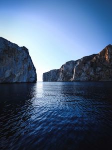 Preview wallpaper sea, rocks, cliff, coast, water