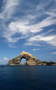 Preview wallpaper sea, rocks, clouds