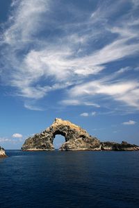 Preview wallpaper sea, rocks, clouds