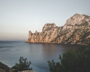 Preview wallpaper sea, rocks, coast, stairs, stone