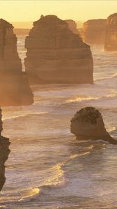 Preview wallpaper sea, rocks, coast, australia