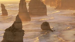 Preview wallpaper sea, rocks, coast, australia