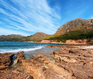Preview wallpaper sea, rocks, shore, water, waves