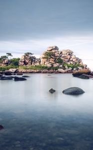 Preview wallpaper sea, rocks, stones, france