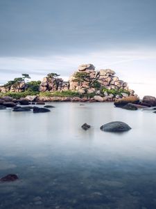 Preview wallpaper sea, rocks, stones, france