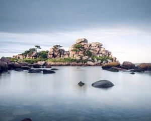 Preview wallpaper sea, rocks, stones, france