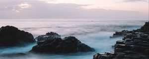 Preview wallpaper sea, rocks, stones, water, shore