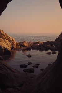 Preview wallpaper sea, rocks, stones, bay, horizon