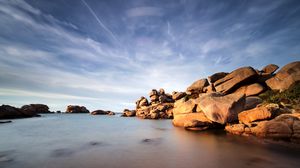 Preview wallpaper sea, rocks, stones, coast, nature