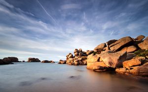 Preview wallpaper sea, rocks, stones, coast, nature