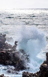 Preview wallpaper sea, rocks, waves, surf