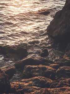 Preview wallpaper sea, rocks, waves