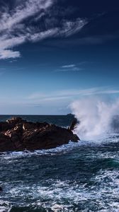 Preview wallpaper sea, rocks, waves, spray, water