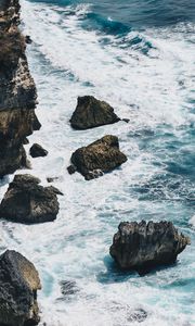 Preview wallpaper sea, rocks, waves, water, shore