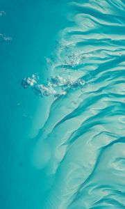Preview wallpaper sea, sand, relief, clouds, aerial view