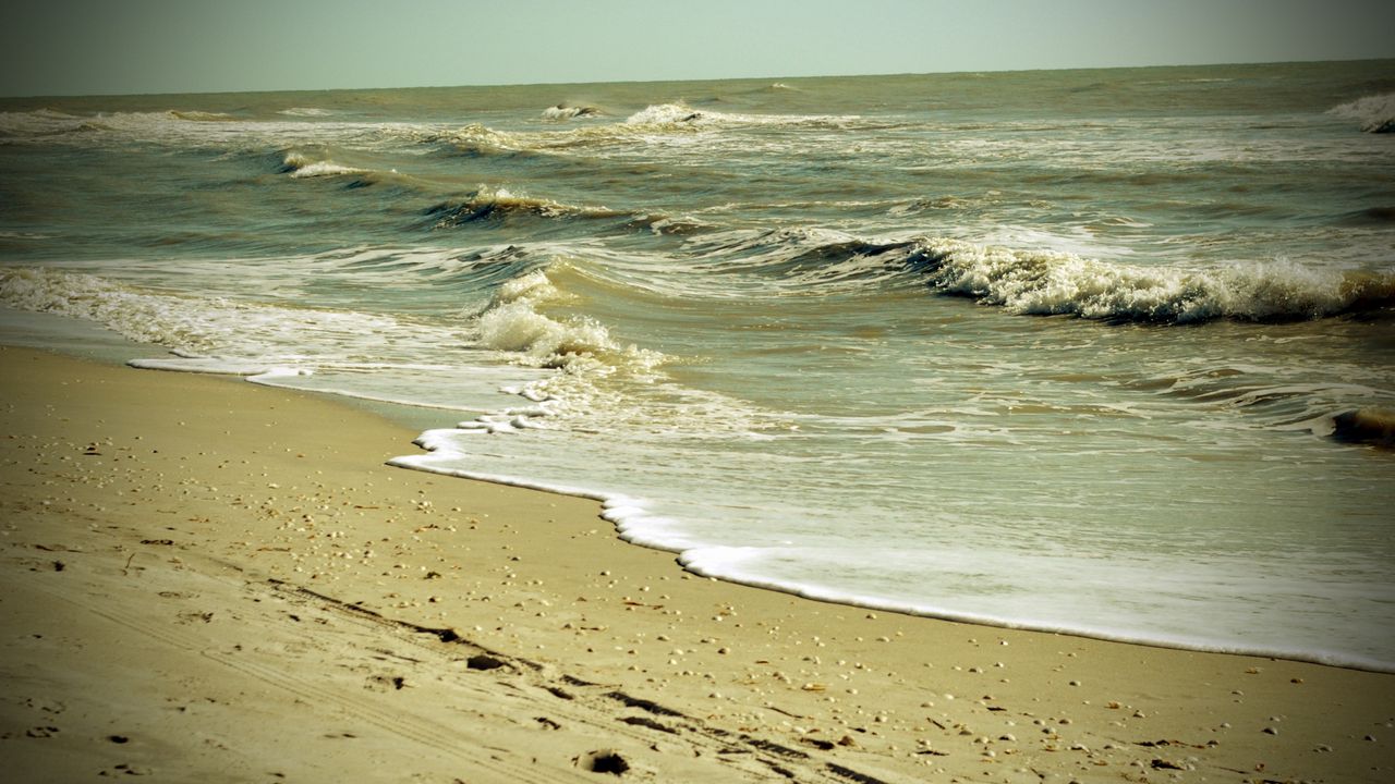 Wallpaper sea, sand, water, dirty, ocean, beach