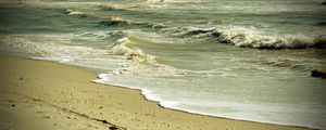 Preview wallpaper sea, sand, water, dirty, ocean, beach