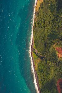 Preview wallpaper sea, shore, aerial view, island, water