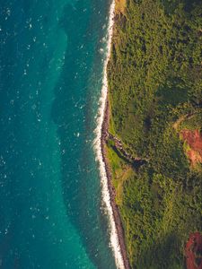 Preview wallpaper sea, shore, aerial view, island, water