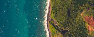 Preview wallpaper sea, shore, aerial view, island, water