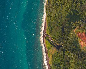 Preview wallpaper sea, shore, aerial view, island, water