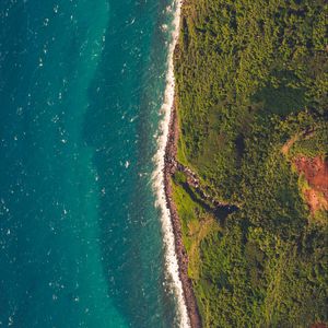 Preview wallpaper sea, shore, aerial view, island, water