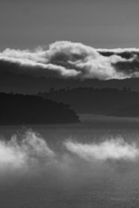 Preview wallpaper sea, shore, clouds, bw