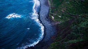 Preview wallpaper sea, shore, foam, surf