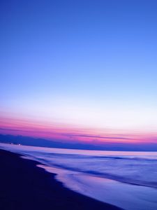 Preview wallpaper sea, shore, horizon, sky, dawn